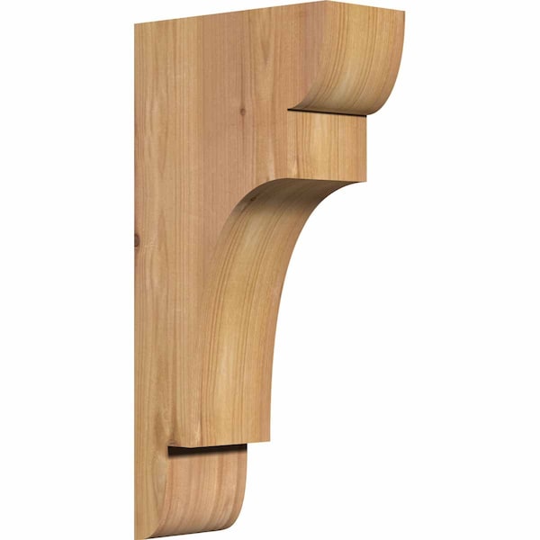 Ekena Millwork New Brighton Smooth Corbel, Western Red Cedar, 3 1/2"W x 8"D x 16"H COR04X08X16NEB00SWR - main